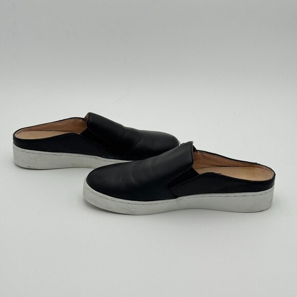 Vionic Dakota Womens 6.5 Black Genuine Leather Slip On Mule Flats Comfort Casual - Picture 10 of 11